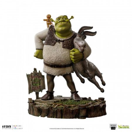 Shrek Deluxe Art Scale socha 1/10 Shrek, Donkey and The Gingerbread Man 26 cm